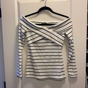 SHEIN striped off shoulder top